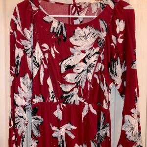 Promesa Maxi Red & Black Flora Dress